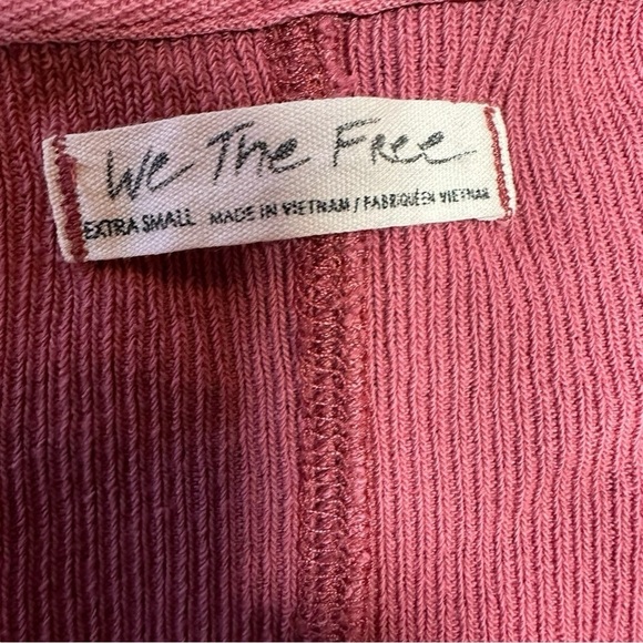 Free People We The Free Molly Crop Button Front Puff Short Sleeve Scoop Neck XS - Picture 5 of 9